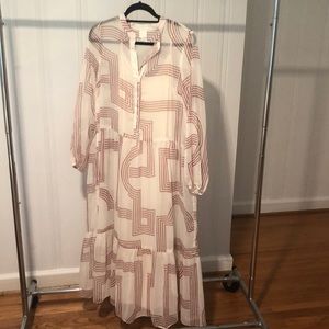 H&M geo print maxi dress